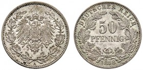 Kleinmünzen. 50 Pfennig 1898 A. J. 15. vorzüglich-Stempelglanz