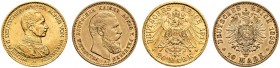 Reichsgoldmünzen. Preußen. Wilhelm II. 1888-1918. 20 Mark 1914 A. Uniform. J. 253. vorzüglich