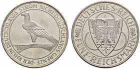 Weimarer Republik. 5 Reichsmark 1930 G. Rheinlandräumung. J. 346. kleine Kratzer auf dem Avers, vorzüglich-Stempelglanz/Stempelglanz aus polierten Ste...