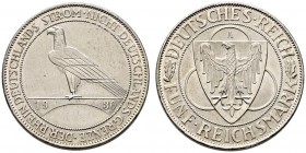 Weimarer Republik. 5 Reichsmark 1930 A. Rheinlandräumung. J. 346. gutes vorzüglich