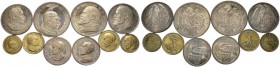 Münzproben des Deutschen Reiches. BAYERN (Ludwig III.) und PREUSSEN (Wilhelm II.). Komplette Sätze zu 2, 3, 5, 10 und 20 Mark 1913 von Karl Goetz. Sil...