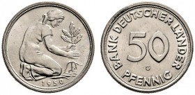 Bank Deutscher Länder. 50 Pfennig 1950 G. J. 379. prägefrisch