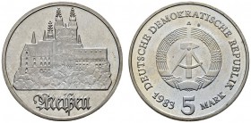 Deutsche Demokratische Republik. 5 Mark 1983. Meißen. J. 1543. Polierte Platte-offen