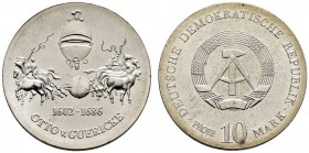 Deutsche Demokratische Republik. 10 Mark-Motiv-PROBE o.J. (1977). Otto von Guericke. J. 1565P. prägefrisch