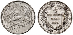 Nebengebiete. Deutsch-Neuguinea. 2 Neu-Guinea Mark 1894 A. J. 704. vorzüglich