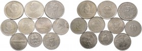Lots. 10 Stücke: Silbermünzen der WEIMARER REPUBLIK. 2 RM 1926 A, 3 RM 1925 A und 5 RM 1925 D Rheinlande, 3 RM 1929 G und 5 RM 1929 A Lessing, 3 RM 19...