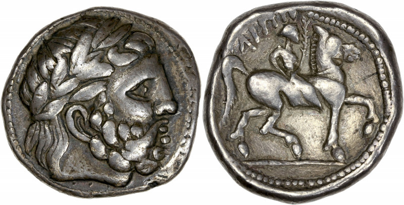 Macedon, Phillip - Ar Tetradrachm (359-336 BC)
A/
R/ ΦΙΛΠΠOΥ
Very fine 
14.04g -...