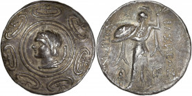 King of Macedon - Antigonos II - Ar Tetradrachm (277-239 BC) 
A/-
R/ ΒΑΣΙΛΕΩΣ / ΑΝΤΙΓΟΝΟΥ
Good very fine 
16,45g - 29mm - 1h.