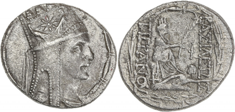 Armenian Kingdom - Tigranes II - Ar Tetradrachm (95-56BC) 
A/-
R/ BAΣIΛEΩΣ - TIΓ...