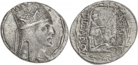 Armenian Kingdom - Tigranes II - Ar Tetradrachm (95-56BC) 
A/-
R/ BAΣIΛEΩΣ - TIΓPANOY
Extremely fine 
15.41g - 27.48mm - 1h.