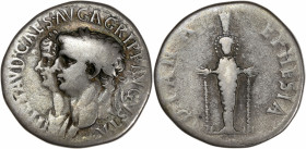 Ionia - Ephesus - Claudius, with Agrippina Junior - Ar (41-54 AD)
A/ TI CLAVD CAES AVG AGRIPP AVGVSTA
R/ DIANA EPHESIA
Very Fine 
10.39g - 26.23mm - 7...