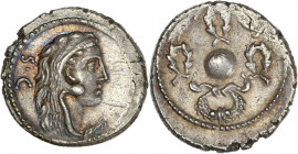 Faustus Cornelius Sulla (56BC) Ar Denarius - Rome 
A/ S.C
R/ 
Good very fine - Iridescent tone 
3.90g - 19.7mm - 3h.