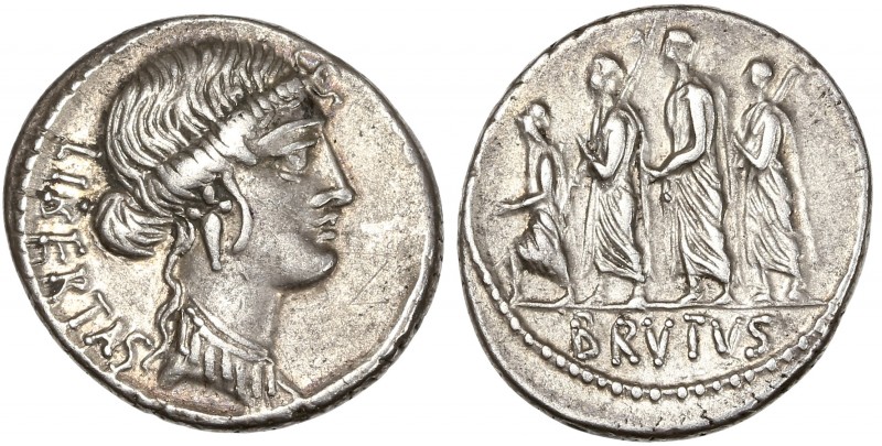 Q. Servilius Caepio (54BC) Ar Denarius - Rome
A/ LIBERTAS
R/ BRVTVS
Good very...