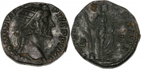 Antoninus Pius (138-161AD) Ae - Dupondius - Rome
A/ ANTONINVS AVG PIVS P P IMP II
R/ TR POT XXI-COS IIII / S-C
Good fine 
12.36g - 24.38mm - 5h.