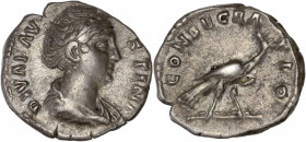 Diva Faustina (140-141 AD) Ar - Denarius - Rome
A/ DIVA FAVSTINA
R/ CONSECRATIO
Very fine 
3.80g - 18.01mm - 5h.