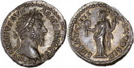 Marcus Aurelius (139-161AD) Ar - Denarius - Rome
A/ M ANTONINVS AVG ARMENIACVS
R/ LIB AVG III TR P XX COS III
Good Extremely fine - Cabinet tone
3...