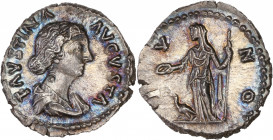 Faustina II (147-175 AD) Ar - Denarius - Rome
A/ FAVSTINA AVGVSTA
R/ IVNO
Good extremely fine - blue toning 
2.94g - 18.46mm - 12h.