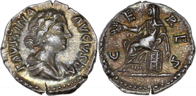 Faustina II (147-175 AD) Ar - Denarius - Rome
A/ FAVSTINA AVGVSTA
R/ CERES
Near ...