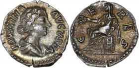 Faustina II (147-175 AD) Ar - Denarius - Rome
A/ FAVSTINA AVGVSTA
R/ CERES
Near extremely fine - irridescent toning 
3.43g - 18.46mm - 12h.