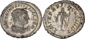 Caracalla (198-217AD) Ar - Antoninianus - Rome
A/ ANTONINVS PIVS AVG GERM
R/ P M TR P XVIII COS IIII P P
Near extremely fine - gold toning
5.29g - 24....