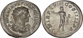 Caracalla (198-217AD) Ar - Antoninianus - Rome
A/ ANTONINVS PIVS AVG GERM
R/ P M TR P XVIII COS IIII P P
Good very fine 
4.93g - 23.34mm - 1h.