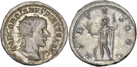 Gordian III (238-244AD) Ar - Antoninianus - Rome
A/ IMP GORDIANVS PIVS FEL AVG
R/ VIRTVS AVG
Extremely fine - nice toning
4.31g - 22.74mm - 1h.