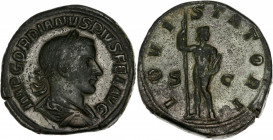 Gordian III (238-244AD) Ae - Sestertius - Rome
A/ IMP GORDIANVS PIVS FEL AVG
R/ IOVI STATORI
Good very fine 
24.29g - 30.64mm - 12h.