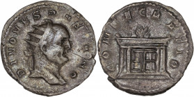 Trajan Decius (249-251AD) Ar - Antoninianus - Rome
A/ DIVO VESPASIANO
R/ CONSECRATIO
Very fine 
3.25g - 22.12mm - 1h.
