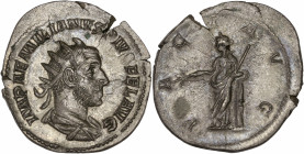 Aemilian (253AD) Ar - Antoninianus - Rome
A/ IMP AEMILIANVS PIVS FEL AVG
R/ PACI AVG 
Good very fine 
3.28g - 21.77mm - 11h.