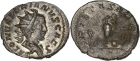 Saloninus (258-260AD) Bi Antoninianus - Cologne 
A/ SALON VALERIANVS CAES
R/ PIETAS AVG
Good very fine - golden toning 
4.47g - 23.46mm - 11h