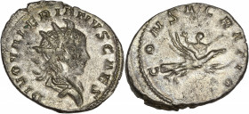 Divus Valerian II (Died 258AD) bi Antoninianus - Rome 
A/ DIVO VALERIANVS CAES 
R/ CONSECRATIO
Extremely fine
4.25g - 23.47mm - 11h