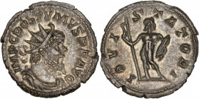 Postumus (260-269AD) Bi Antoninianus - Trier 
A/ IMP C POSTVMVS P F AVG
R/ IOVI STATORI
Good very fine - Golden Toning 
3.82g - 22.31mm - 12H