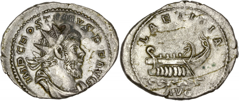 Postumus (260-269AD) Bi Antoninianus - Trier 
A/ IMP C POSTVMVS P F AVG
R/ LAETI...