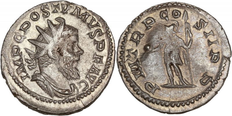 Postumus (260-269AD) Bi Antoninianus - Trier 
A/ IMP C POSTVMVS P F AVG
R/ P M T...