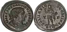 Constantine I (307-337AD) Ae - Nummus - Trier 
A/ IMP CONSTANTINVS PF AVG
R/ SOLI INVICTO COMITI // PTR / T-F
Extremely fine 
4.01g - 24.47mm - 6h