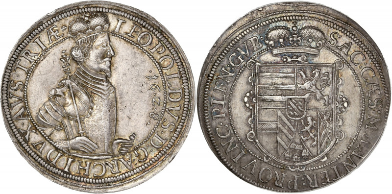 Langraviat d'Alsace - Leopold V - Ar - Thaler - 1628
A/ LEOPOLDVS. D G ARCHIDVX ...