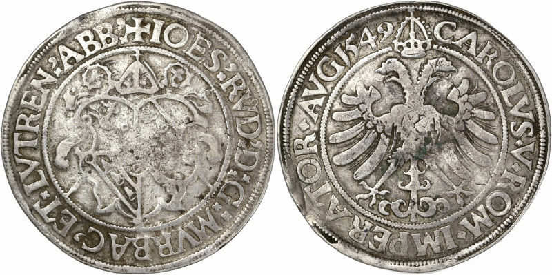 Murbach et Lure - Jean-Rodolphe Stoer de Stoerenbourg - Ar - Thaler - 1549
A/ IO...