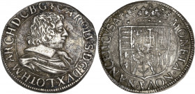 Duché de Lorraine - Charles IV - Ar - Teston - 1628
A/ CAROLVS D G DVX LOTH MARCH DVX D C B G
R/ MONETA NOVA NANCEII CVSA / 1628
Very fine 
7,22gr - 2...