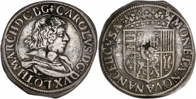 Duché de Lorraine - Charles IV - Ar - Teston - 1629
A/ CAROLVS D G DVX LOTH MARCH DVX D C B G
R/ MONETA NOVA NANCEII CVSA / 1629
Very fine 
8,50gr - 2...