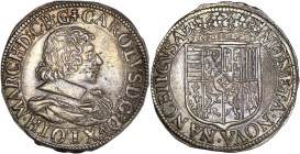 Duché de Lorraine - Charles IV - Ar - Teston - 1630
A/ CAROLVS D G DVX LOTH MARCH DVX D C B G
R/ MONETA NOVA NANCEII CVSA / 1630
Extremely fine
8,...