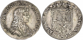 Duché de Lorraine - Charles IV - Ar - Demi-teston - 1668
A/ CAROLVS IIII D G LOTH ET DVX
R/ MONETA NOVA NANCEII CVSA / 1668
Very fine 
4,32gr - 23,71m...