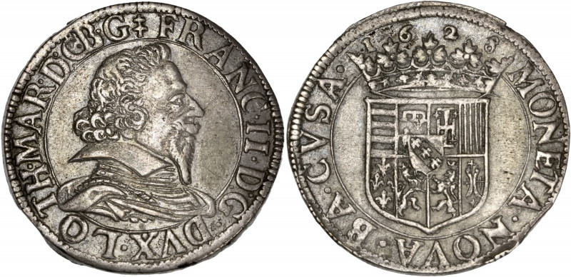 Comté de Salm - Francois II - Ar - Teston - 1628
A/ FRANC II D G DVX LOTH MAR D ...
