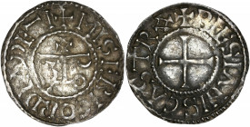 Eudes (888-898) Ar - Denier - Blois 
A/ MISERICORDIA DE-I
R/ BLESIANIS CASTR
1,57gr - 19,95mm - TTB
