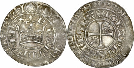 Jean II le Bon (1350-1364) Ar - Gros blanc à la couronne 
A/ IOHANNES - DEI - GRA
R/ FRANCORV REX
3,41g - 24,73mm - TTB
