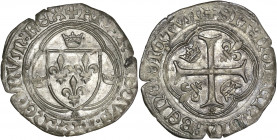 Francois 1er (1515-1547) - Billon - Grand blanc à la couronne 
ND - Paris
A/ FRANCISCVS FRANCORVM REX
R/ SIT NOMEN DNI BENEDICTVM
2,37g - 25,91mm - TT...