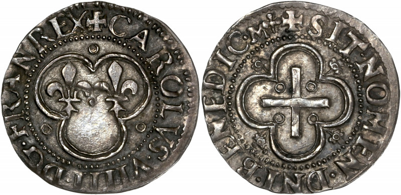Charles IX (1560-1574) - Ar - Essai du denier tournois 
ND - Lyon 
A/ CAROLVS VI...