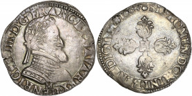 Henri IV (1589-1610) - Ar - Demi-franc
1604 M - Toulouse
A/ HENRICVS IIII D G FRANC ET NAVA REX
R/ SIT NOMEN DOMINI BENEDICTVM 1604
7,05g - 27,89mm - ...