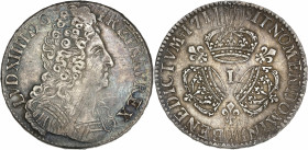 Louis XIV (1643-1715) - Ar - Ecu aux 3 couronnes
1711 I - Limoges
A/ LVD XIIII D G FR ET NAV REX
R/ SIT NOMEN DOMINI BENEDICTVM 1711
30,44g - 41,24mm ...