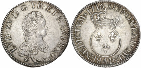 Louis XV (1715-1774) - Ar - Ecu Vertugadin
1716 A - Paris 
A/ LUD XV D G FR ET NAV REX 
R/ SIT NOMEN DOMINI BENEDICTVM 1716
30,37g - 42,73mm - TTB
