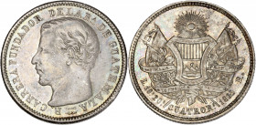Guatemala - silver - 4 reales 
1868 - R
A/ CARRERA FUNDADOR DE LA RA DE GUATEMALA 
R/ L 10D 20G CUATRO Rs 1867 R
12.23g - 30.72mm - Extremely fine
